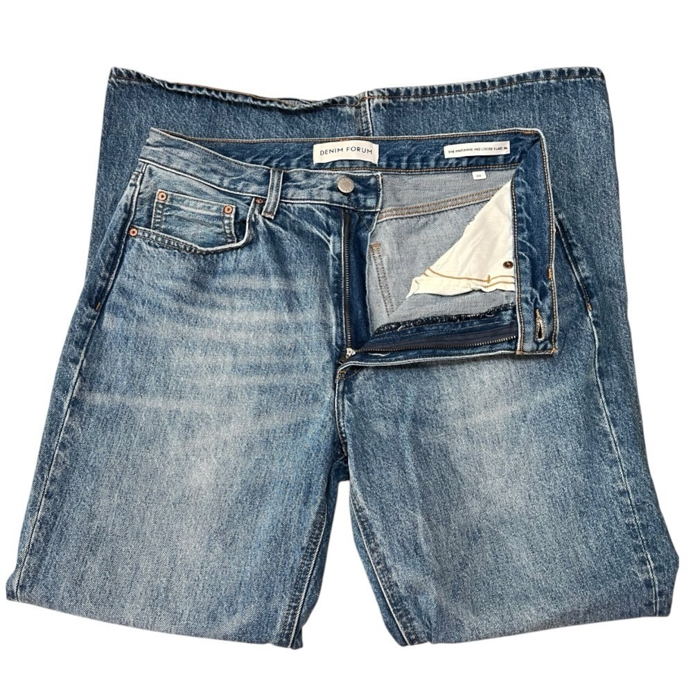Denim Forum Aritzia The Marianne Mid Loose Flare Relaxed Fit Jeans Women’s 30L - Picture 8 of 13